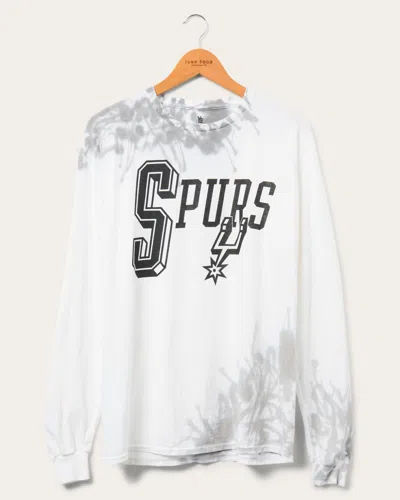 Junk Food Clothing Nba San Antonio Spurs Tie Dye Flea Market Long Sleeve Tee In White