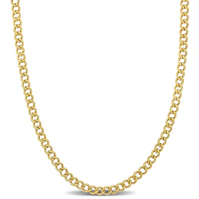 Mimi & Max 4.1mm Curb Chain Necklace In 14k Yellow Gold, 20 In In Gold