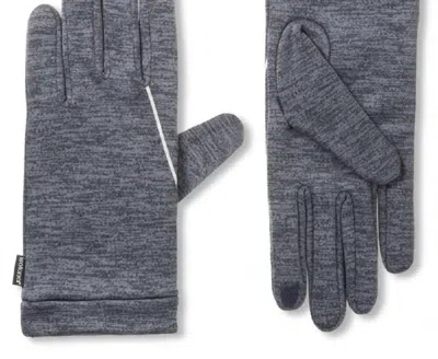 Isotoner Men's Recycled Modern Shape Stretch Glove In Navy Heathered In Grey