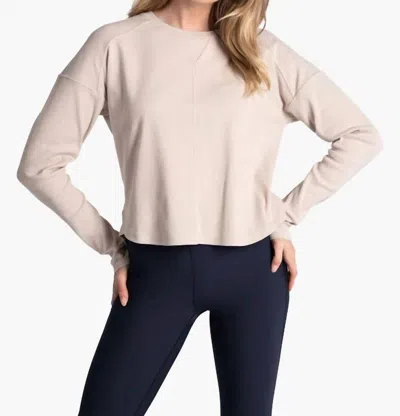 Lole Classic Crew Top In Abalone In Beige