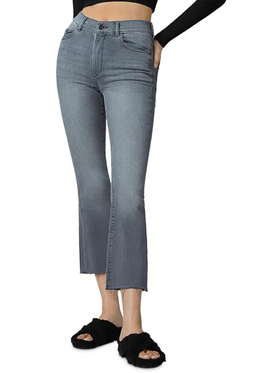Dl1961 Brgidget Womens High Rise Raw Hem Bootcut Jeans In Grey