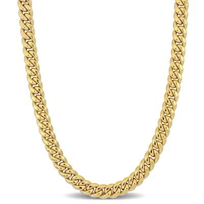 Mimi & Max 8.8mm Curb Link Chain Necklace In 10k Yellow Gold, 20 In In Gold