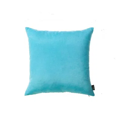 Homezia Set Of 2 Aqua Blue Brushed Twill Decorative Throw Pillow Covers