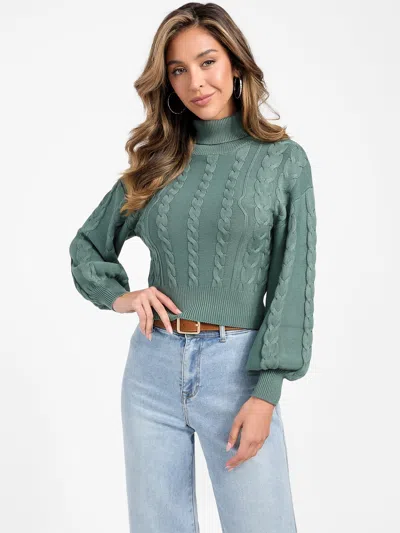 Guess Factory Vivian Cable Knit Sweater In Multi