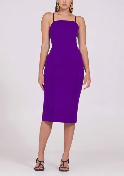 Bailey44 Zori Ponte Midi Dress In Magenta In Purple