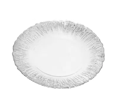 Classic Touch Decor Set Of 2 Dinner Plates With Silver Flash Design-11"d