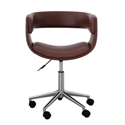 Teamson Home Modern Pu Leather Office Swivel Chair With Wheels