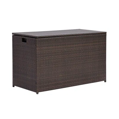 Teamson Home Wicker 154 Gallon Patio Storage Chest
