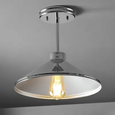 Jonathan Y Cisco 11.75" Iron Modern Farmhouse Led Semi Flush Mount