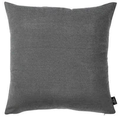 Homezia Set Of 2 Grey Brushed Twill Decorative Throw Pillow Covers