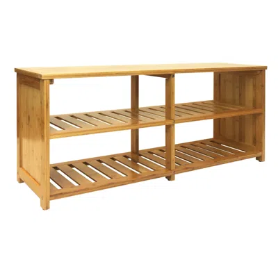 Oceanstar 10-pair Bamboo Entryway Storage Bench