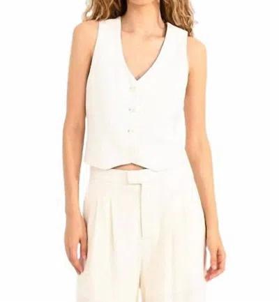 Lili Sidonio Elegant Vest In Ivory In White