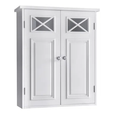 Teamson Home Dawson Removable Wooden Wall Cabinet With Cross Molding And 2 Doors