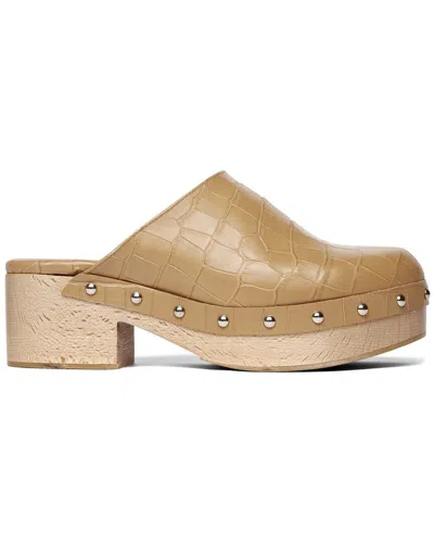 Freda Salvador Samantha Leather Clog In Beige