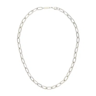 Machete Grande Oval Link Necklace In Silver In Multi