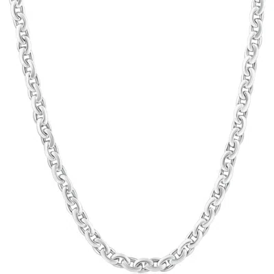 Pompeii3 Men's 14k Gold (40gram) Or Platinum (75gram) 5mm Link Chain Necklace 20" In Multi