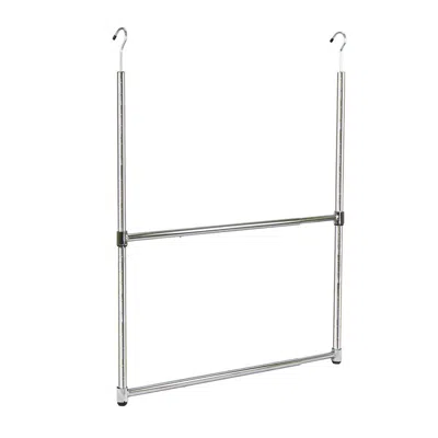 Oceanstar 2-tier Portable Adjustable Closet Hanger Rod, Chrome