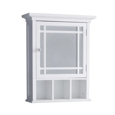 Teamson Home Neal Removable Wooden Medicine Cabinet With Mirrored Door, White