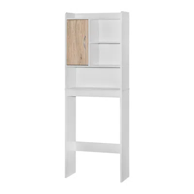 Better Home Products Ace Over-the-toilet Storage Cabinet In White & Natural Oak