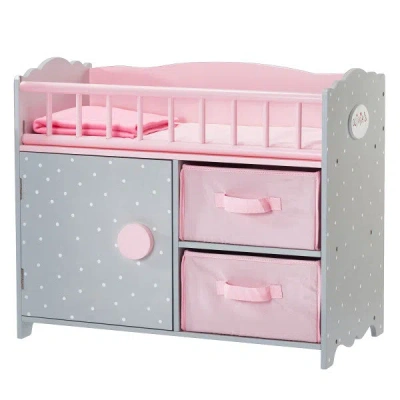 Teamson Olivias World 16" Baby Doll Wooden Furniture Changing Station Storage Td-12390a