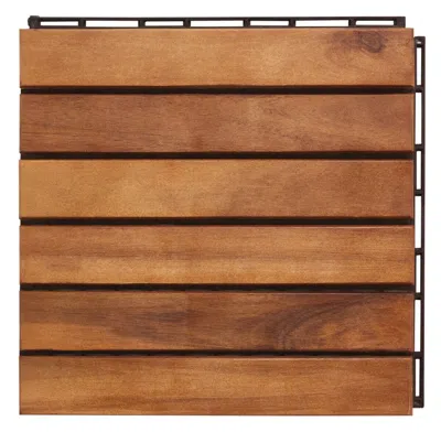 Safavieh Osaka Wooden Floor Tile- 6 Slats-acacia