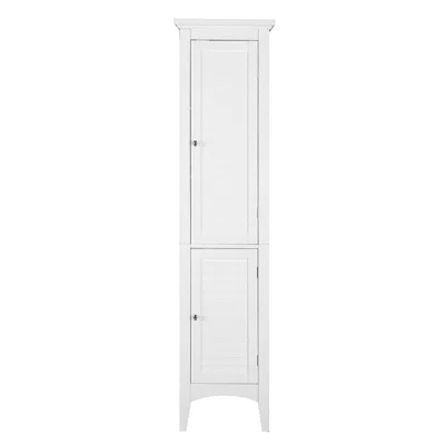 Teamson Home Glancy Two Shutter Doors Wooden Tall Tower Storage Cabinet