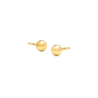 Ross-simons Italian 4mm 18kt Yellow Gold Ball Stud Earrings In Gold
