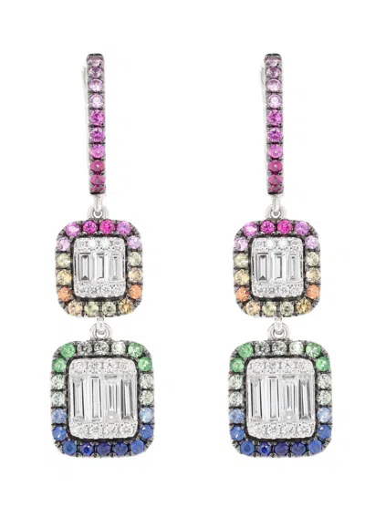 Diana M. 14k 0.12 Ct. Tw. Diamond Earrings In Pink