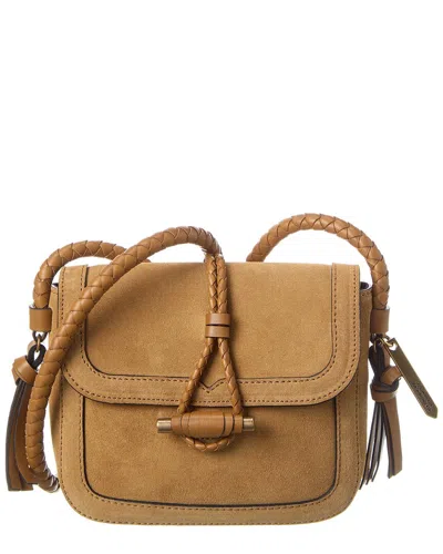 Isabel Marant Vigo Flap Suede Shoulder Bag In Beige