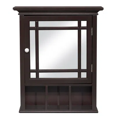 Teamson Home Neal Removable Wooden Medicine Cabinet With Mirrored Door, Espresso