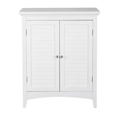Teamson Home Glancy Two Shutter Doors Wooden Storage Stand Floor Cabinet