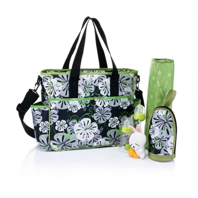 Mkf Collection By Mia K Mes Enfants Simplicity Series Lilies Microfiber Baby Bag By Mia K In Multi
