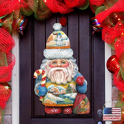 Designocracy Whimsical Winter Wonders Santa Home Deco Art By G. Debrekht