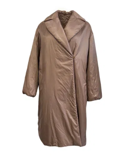 Max Mara Women's 'the Cube' Greenco Beige Cameluxe Long Coat In Brown