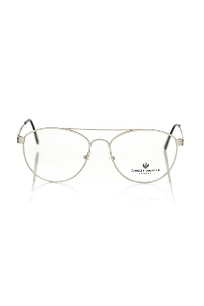 Frankie Morello Gold Metallic Fibre Frame In White