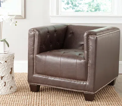 Safavieh Bentley Club Chair - Silver Nail Heads
