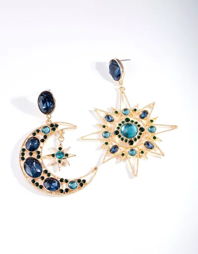 Lovisa Green Statement Celestial Earrings In Blue
