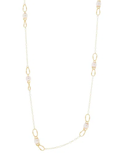 Marco Bicego Women's 18k Yellow Gold & 5-10mm Freshwater Pearl Marrakech Onde Necklace In Silver