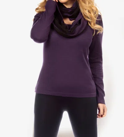 Angel Striped Infinity Scarf In Plum In Purple