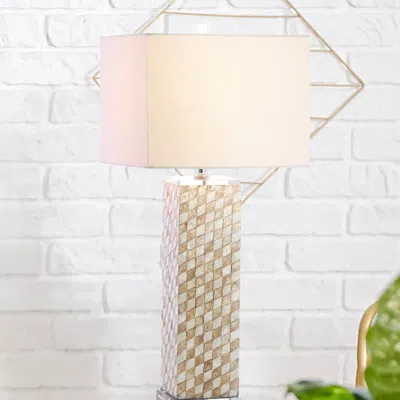 Jonathan Y Daniel 30.5" Seashell/crystal Led Table Lamp