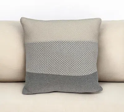 Homezia 20" X 7" X 20" Transitional Tan Cotton Pillow Cover With Poly Insert