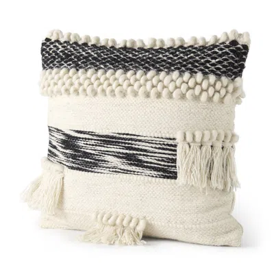 Homezia Boho Black And White Accent Pillow Cover