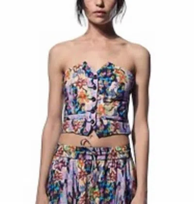 Maria Cher Areco Virna Top In Purple Mix 4 In Purple