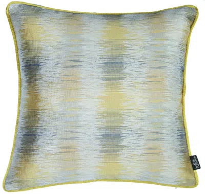 Homezia Yellow And Gray Blurred Lines Decorative Throw Pillow Cover