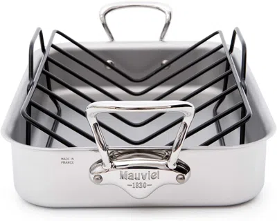 Mauviel M'cook Stainless Steel Roasting Pan With Rack, 13.5 X 9.8 Inch