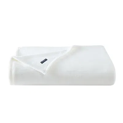 NAUTICA SOLID WHITE ULTRA PLUSH SOFT TWIN BLANKET 