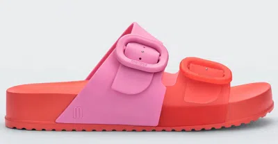 Melissa Women's Pink / Purple Cozy Slide With Buckle - Pink Red In Orange