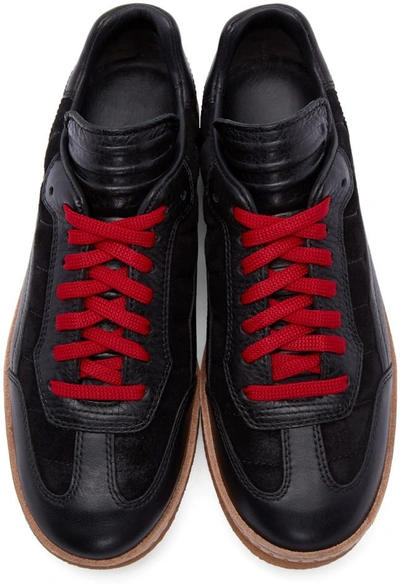Shop Alexander Wang Black Leather & Suede Eden Sneakers