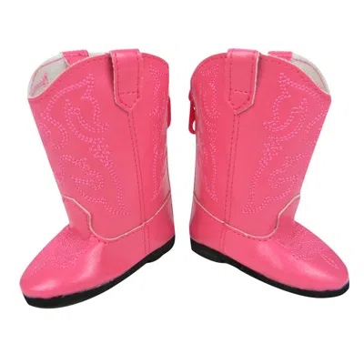 Teamson Sophia's Western Cowboy Boots For 18" Dolls, Hot Pink