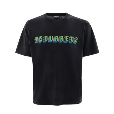 Dsquared2 T-shirt Over With Logo  In Grey